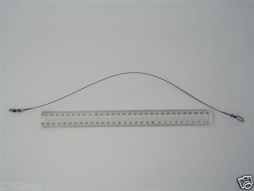 6 x Deluxe Black Nylon Coated Stainless Steel Wire Fishing Leaders - Wire Trace - Picture 53 of 55