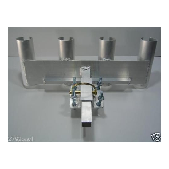 REMOVABLE BULL BAR FISHING ROD HOLDER ALUMINIUM 4 HOLE