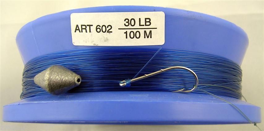 30lb PRE RIGGED 6 RING CASTER HAND LINE-100m BULK 3 PACK GREAT