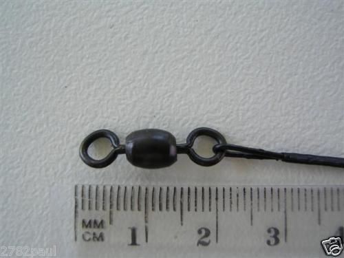 6 x Deluxe Black Nylon Coated Stainless Steel Wire Fishing Leaders - Wire Trace - Picture 18 of 55
