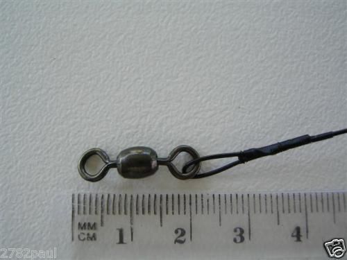6 x Deluxe Black Nylon Coated Stainless Steel Wire Fishing Leaders - Wire Trace - Picture 30 of 55