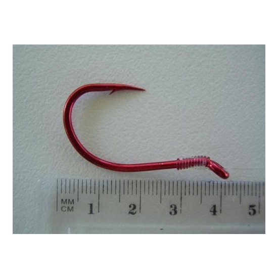 1 x Packet of 3 Mustad Big Red Snapper Rigs-2 Hook Pre-Tied