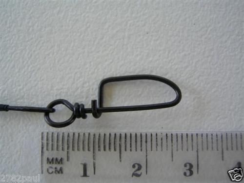 6 x Deluxe Black Nylon Coated Stainless Steel Wire Fishing Leaders - Wire Trace - Picture 19 of 55