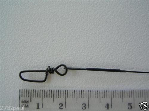 6 x Deluxe Black Nylon Coated Stainless Steel Wire Fishing Leaders - Wire Trace - Picture 43 of 55