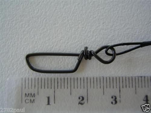 6 x Deluxe Black Nylon Coated Stainless Steel Wire Fishing Leaders - Wire Trace - Picture 49 of 55