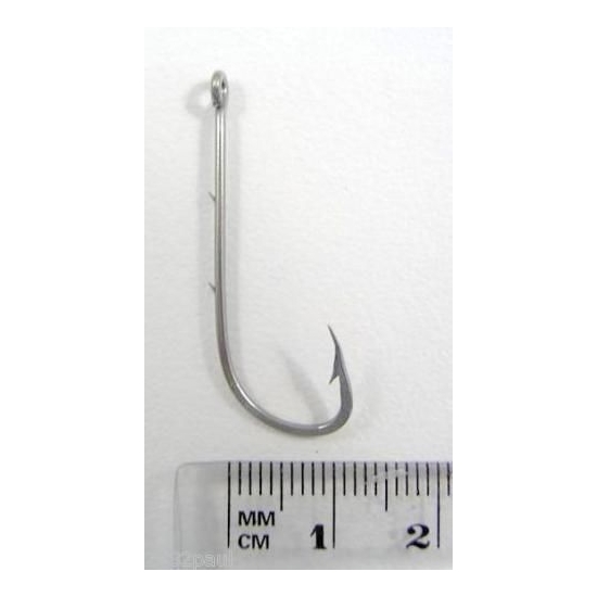 1 Box of Mustad 92647S Long Baitholder Stainless Steel Fishing Hooks