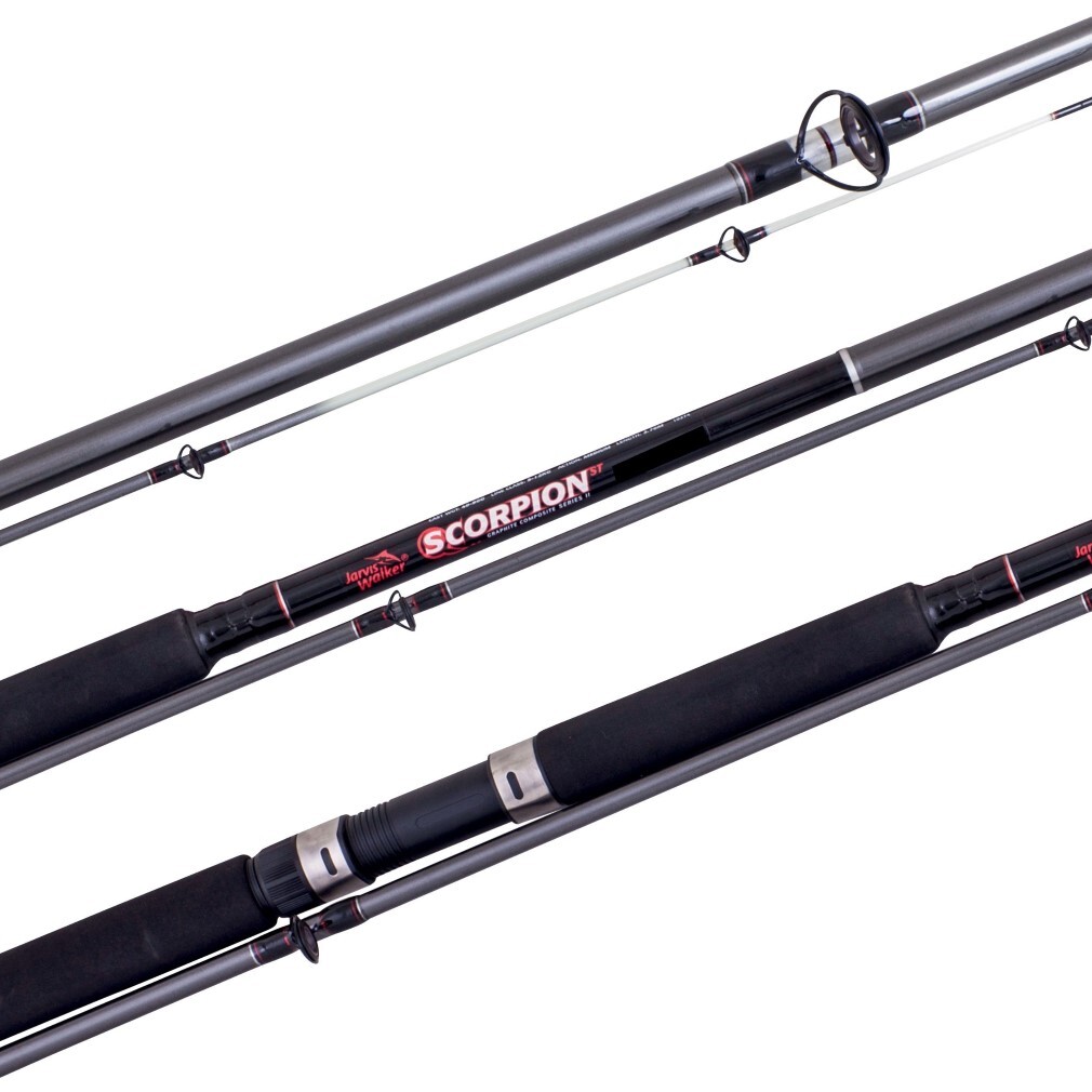 6'6 Jarvis Walker Scorpion ST 36kg Fishing Rod 2 Piece Spin Rod With