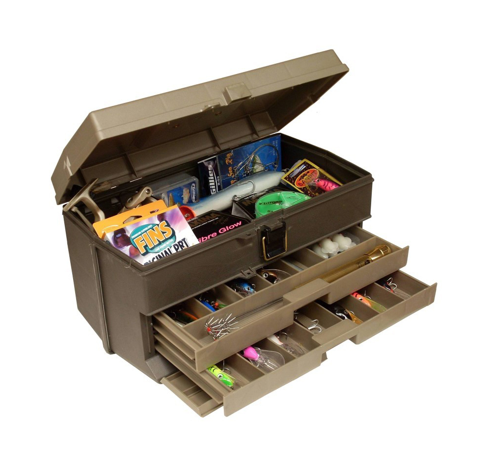 Plano 707 2 Drawer Tackle Box With Bulk Top Storage Under Lid