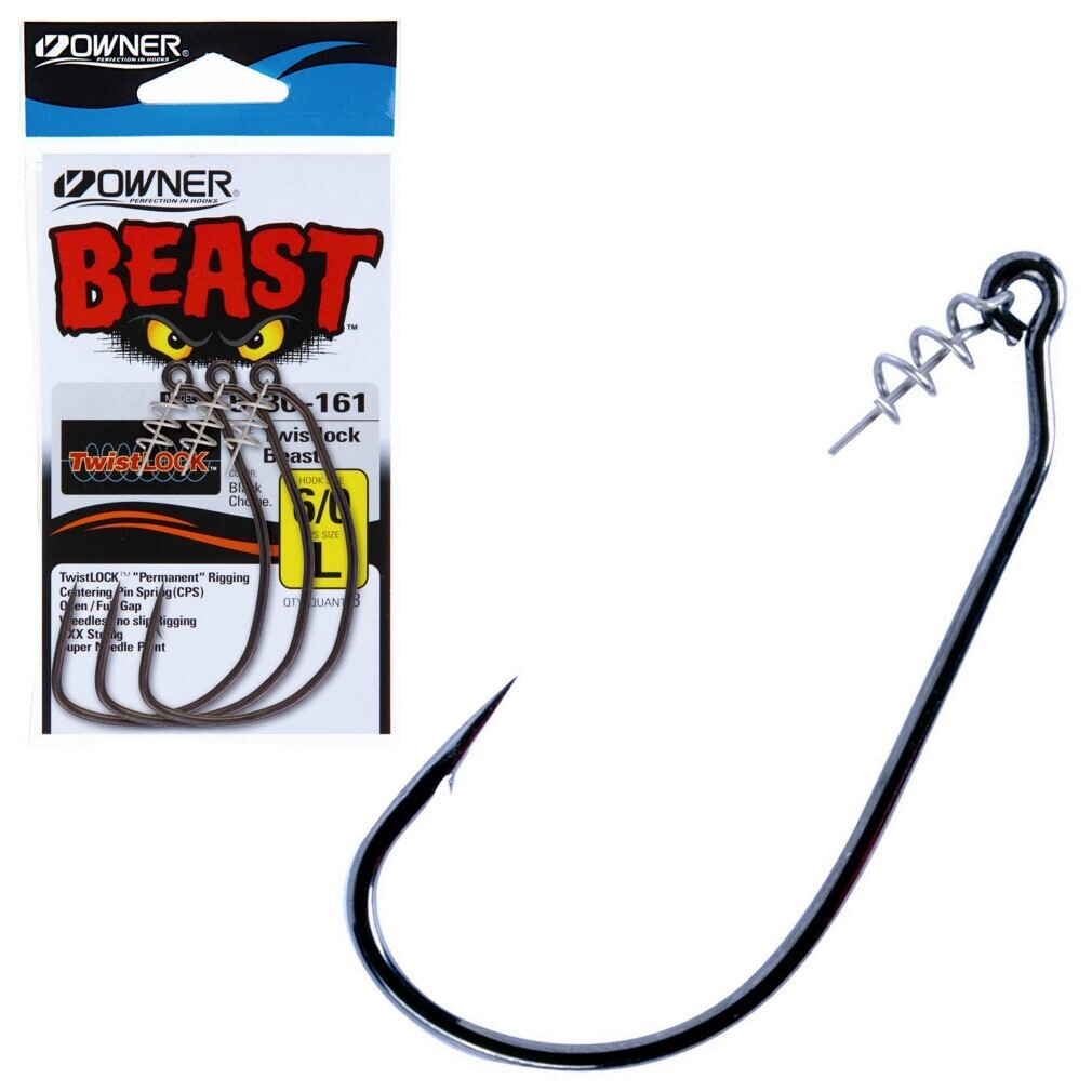1 Packet of Owner 5130 Beast Unweighted Hooks with Twistlock