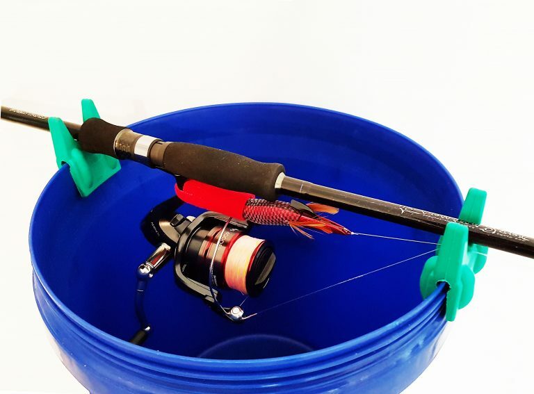Bucket Fishing Rod Holder - Clips To Most Buckets - Rod Touch By  Daiichiseiko