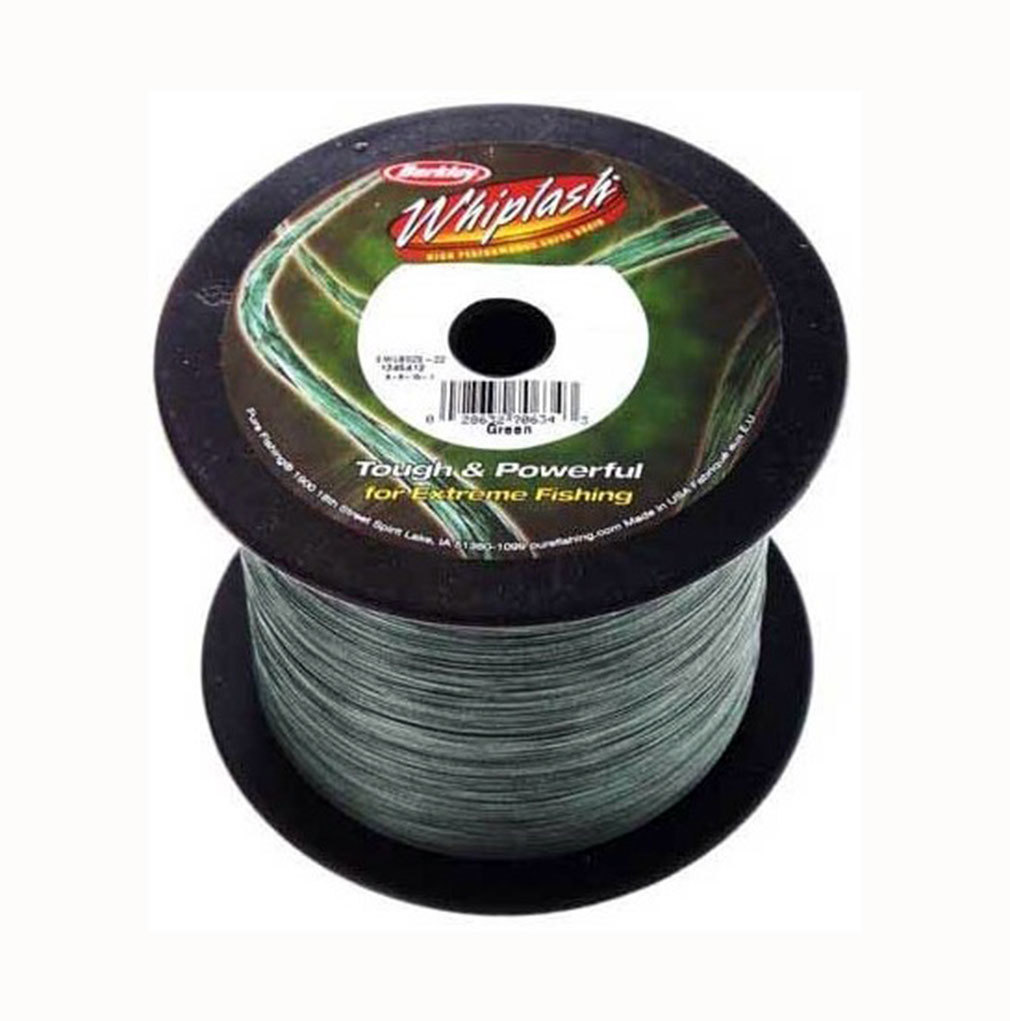 80lb Berkley Whiplash Braid, Bulk 2200yd Spool