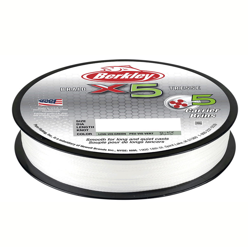 Berkley X5 Braided Fishing Line 36.3 Kilo / 80lb 300M Spool Crystal White