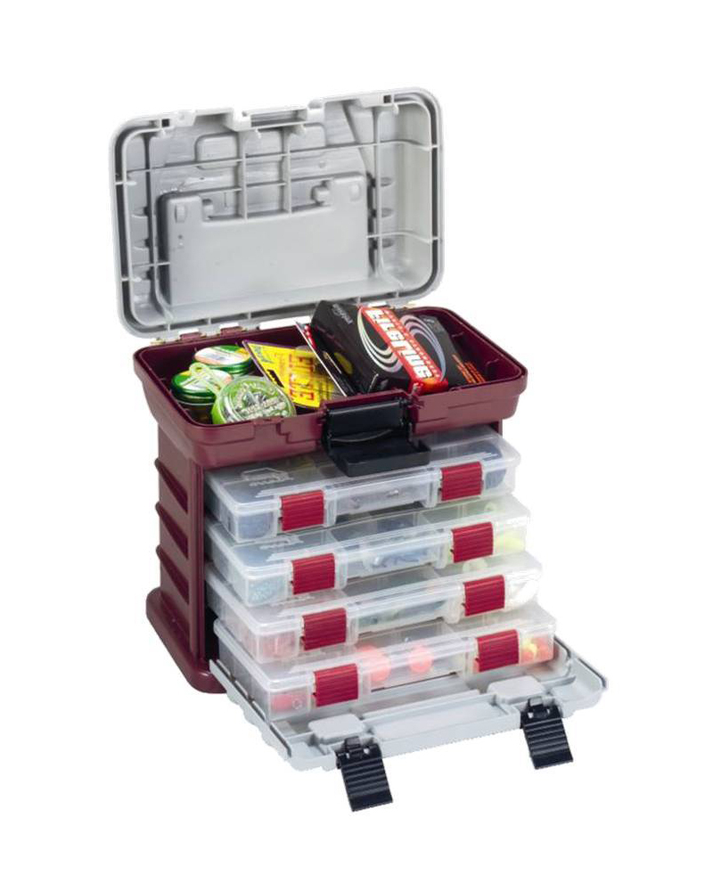 Plano 1354 Tackle Box - 4 Removable Tackle Tray System With Top Bulk Storage