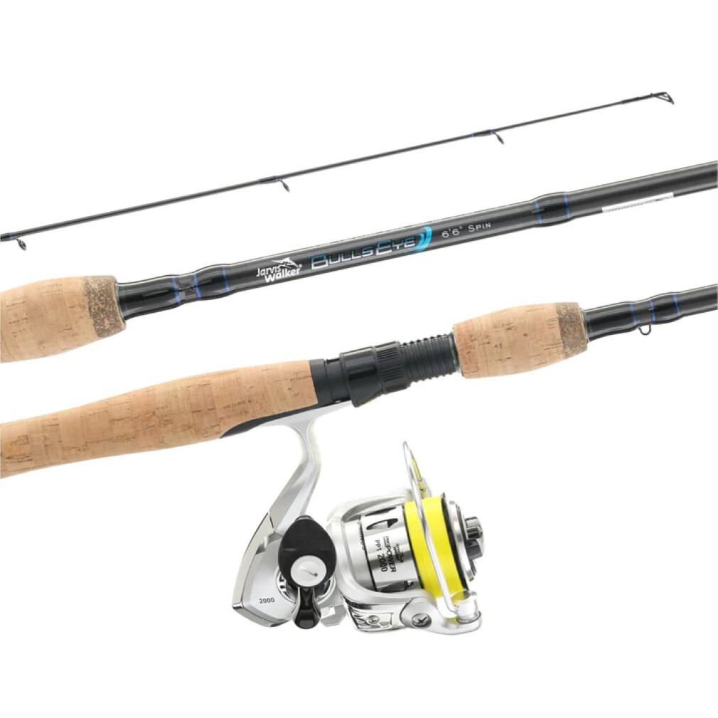 6'6 Jarvis Walker Bullseye 2-4kg Spin Rod Combo - Size 2000 Reel Spooled  With Braid
