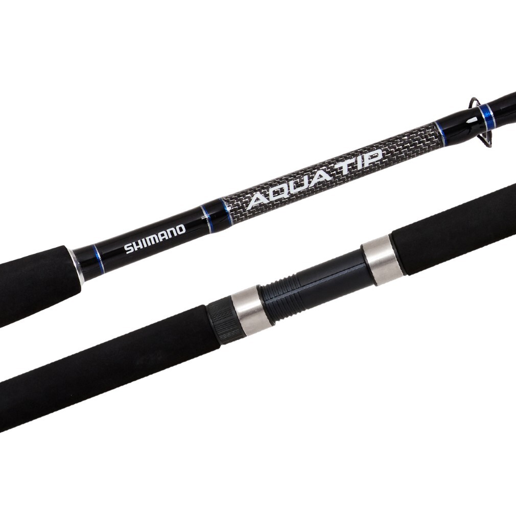 6ft Shimano Aqua Tip 2-4kg Spinning Fishing Rod - 2 Pce Rod with Integrated  Tip