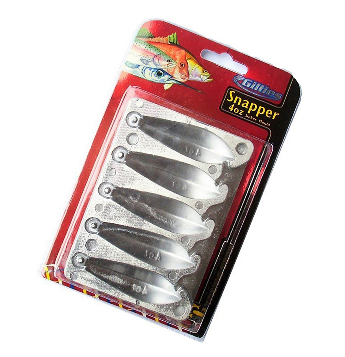 Gillies 4oz Snapper Sinker Mould - Makes 5 Snapper Sinkers at a