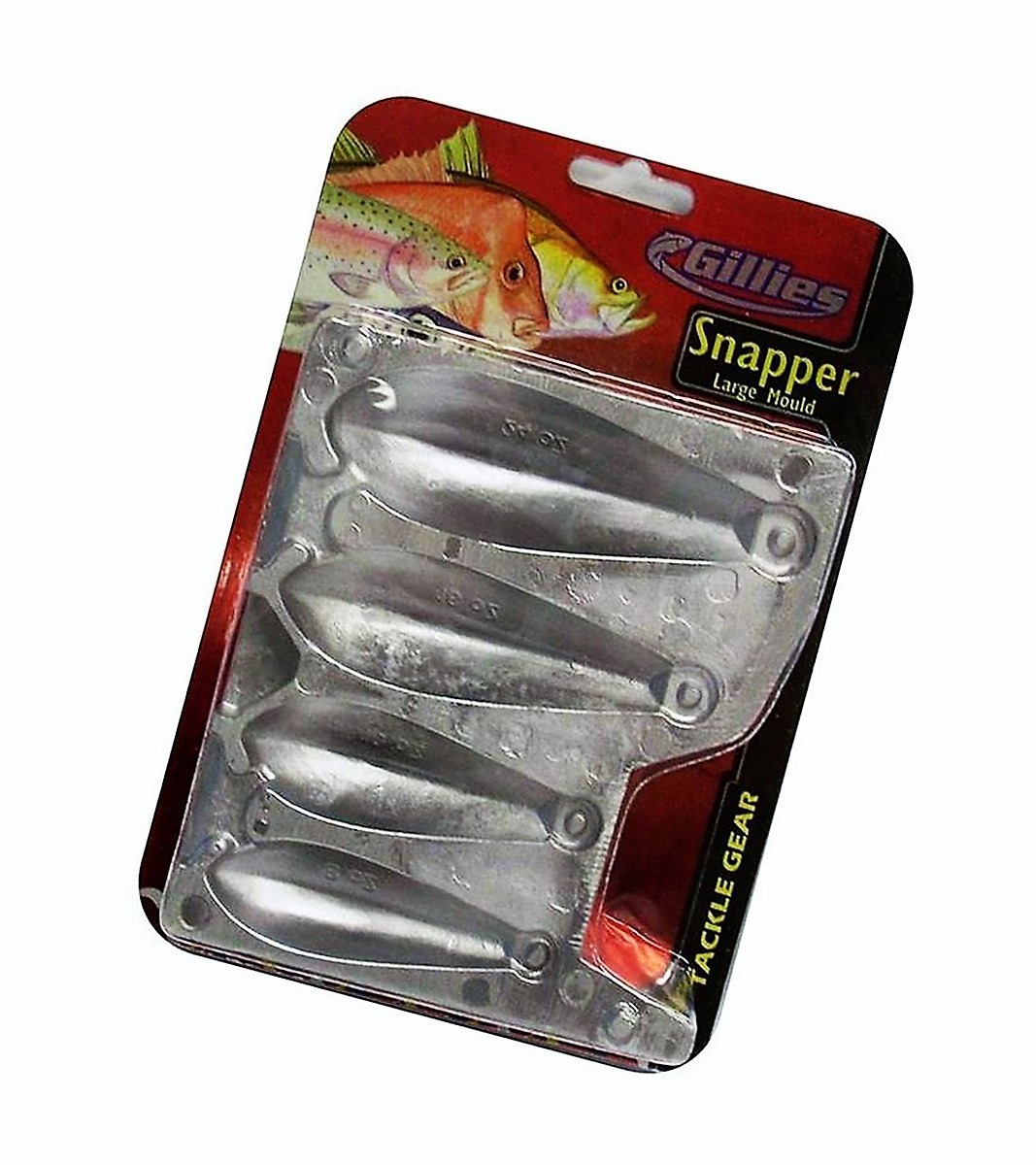 Gillies Large Snapper Sinker Mould Combo-Makes 4 Different