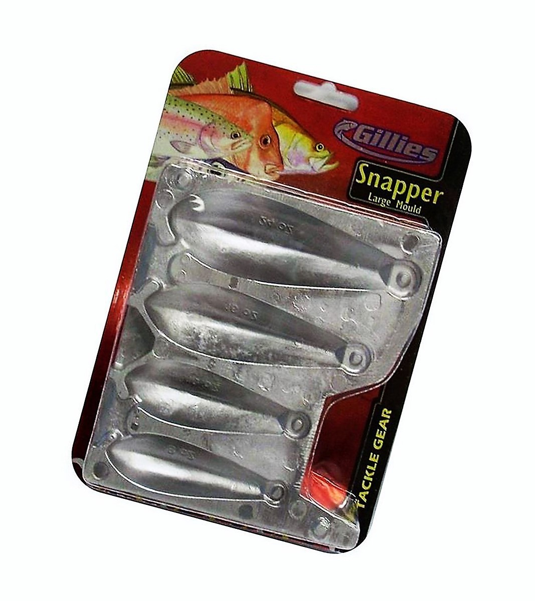 Gillies 8oz Snapper Sinker Mould - Makes 4 Snapper Sinkers at a Time