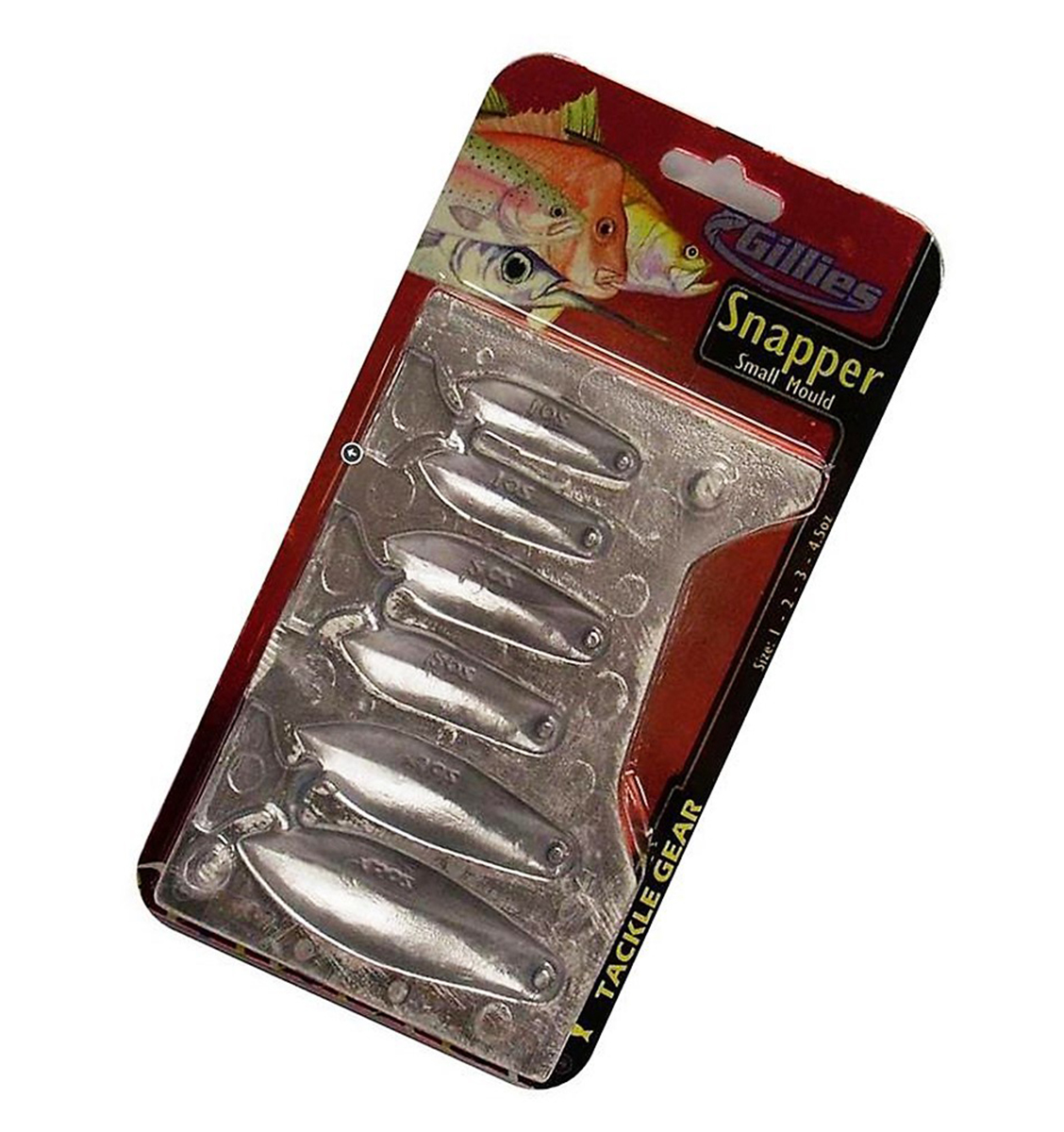 Gillies Small Snapper Sinker Mould Combo-Makes 4 Different