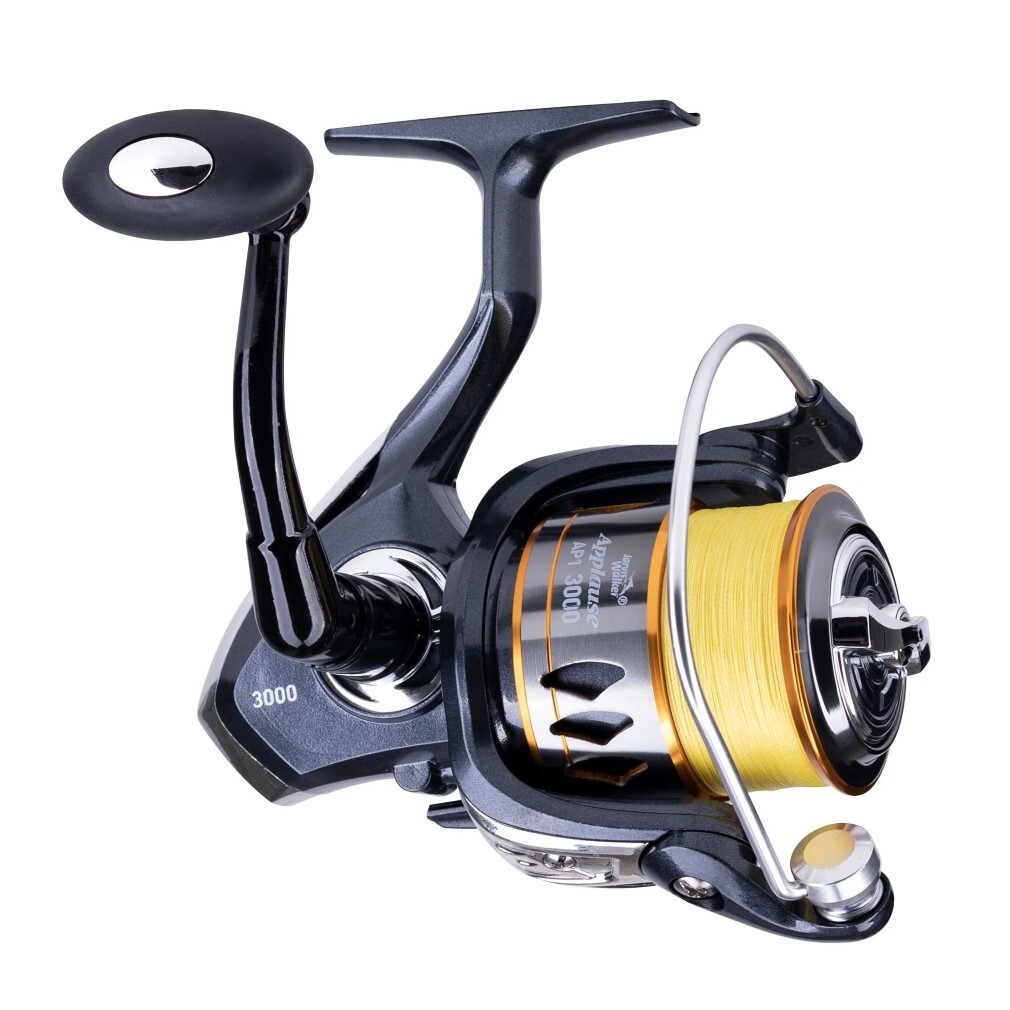 Jarvis Walker Applause 3000 Spin Reel Spooled with 8lb Braid - 4 Bearing  Reel