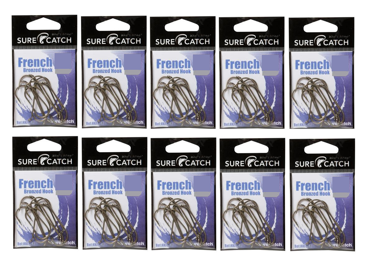 100 x Size 3/0 Surecatch Bronze French Fishing Hooks 10 Pack Bulk Lot