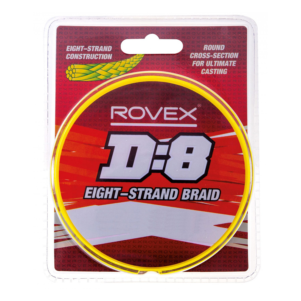 300yd Spool of Rovex D:8 Hi Vis Yellow Braided Fishing Line - 8 Strand Braid - Picture 5 of 5