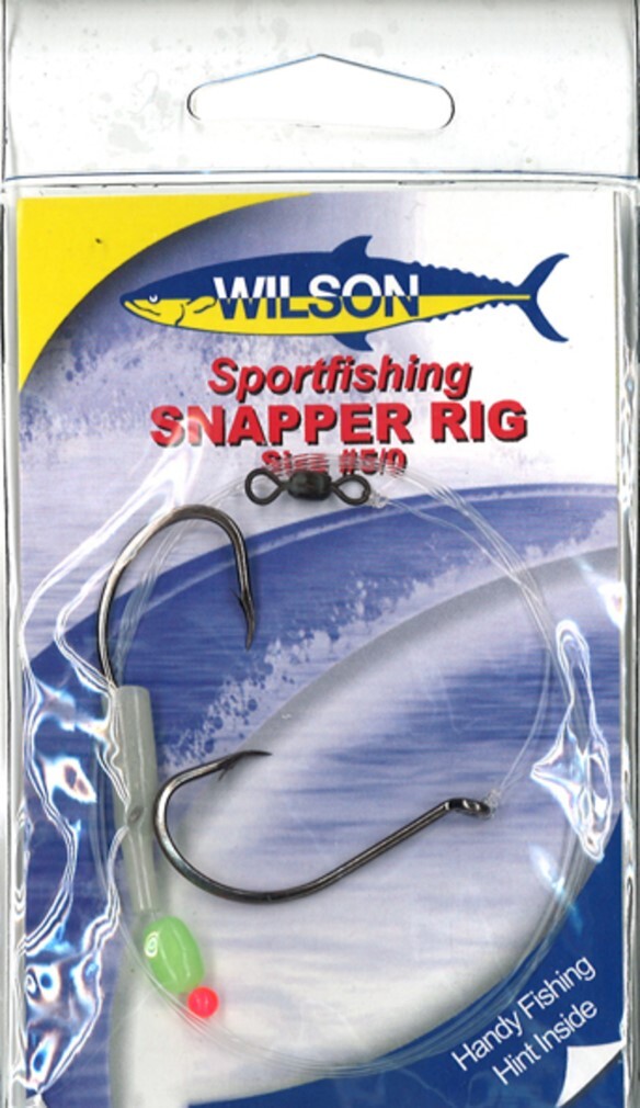 Wilson Sportfishing Snapper Rig with Size 5/0 Chemically Sharpened Hooks