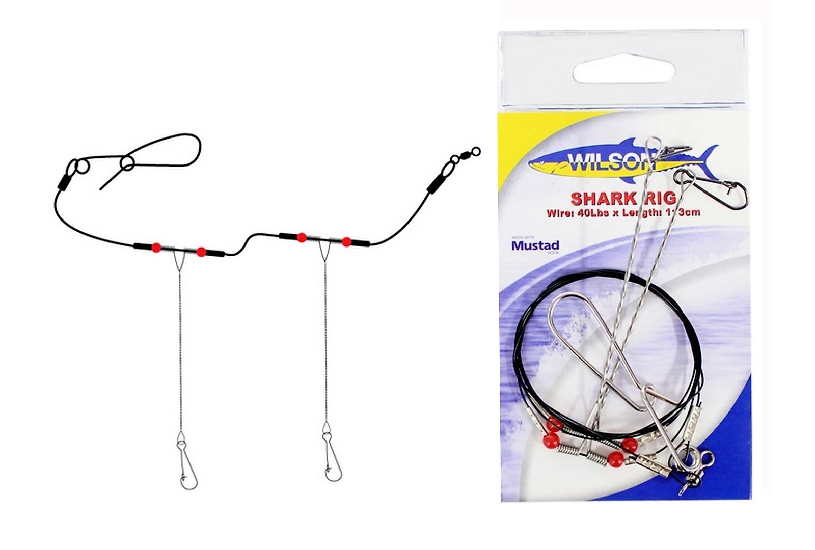 Wilson 113cm Shark Rig with 40lb Wire - Pre-Rigged Shark Rig