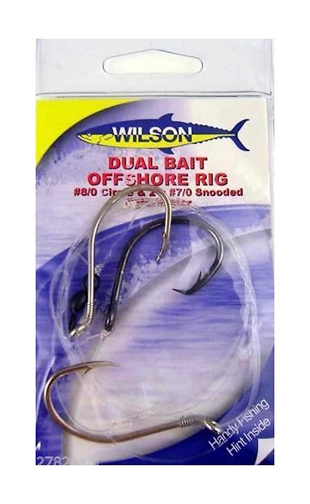 Wilson Live Dual Bait Offshore Rig - 8/0 Circle & 2 X 7/0 Snooded  Paternoster