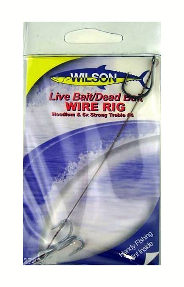 Wilson Live Bait/Dead Bait Wire Rig - #4 Treble & Hoodlum - 69lb