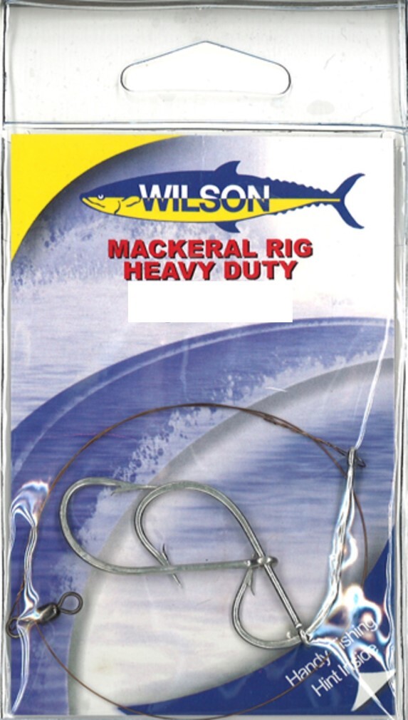 Wilson Heavy Duty Mackerel Fishing Rig 3x6/0 Hook-Set Up-69lb Single Strand  Wire