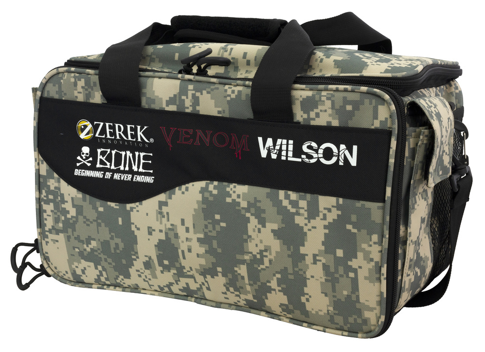 Wilson Large Digi Camo Series Fishing Tackle Bag with Three