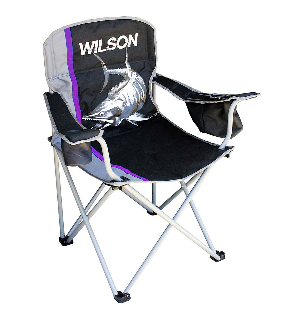 purple camping chair