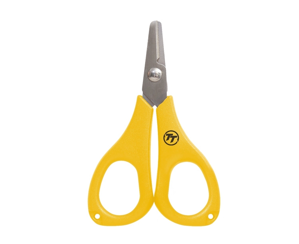 TT Fishing Yellow 4 Inch Stainless Steel Braid Scissors - Braided