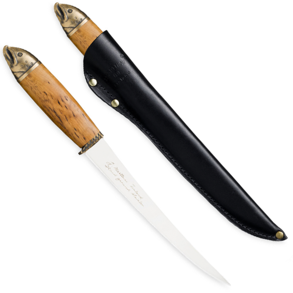 Salmon filleting knife, bronze ferrules