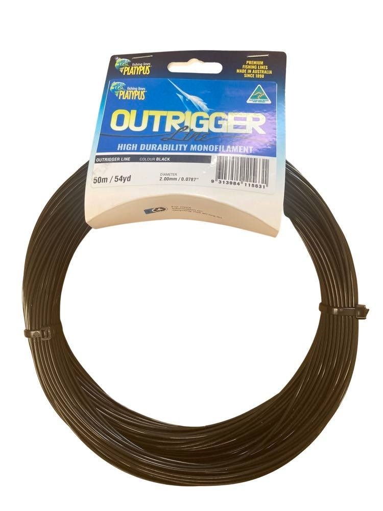 50m Spool of 400lb Platypus Black Monofilament Outrigger Line