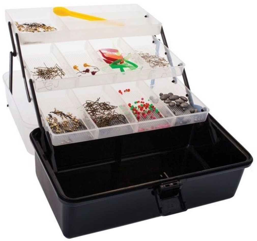 Jarvis Walker 3 Tray Fishing Tackle Box With 500 Pieces Of Tackle - Tackle  Kit