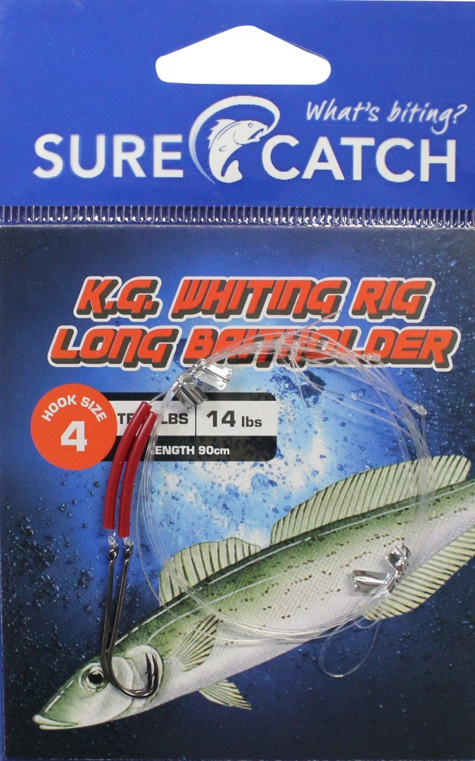 Surecatch King Whiting Rig with Chemically Sharpened Long Baitholder Hooks