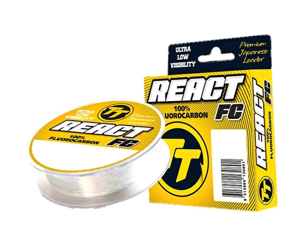 1 Spool of TT React FC Fluorocarbon Fishing Leader - 100% Fluorocarbon