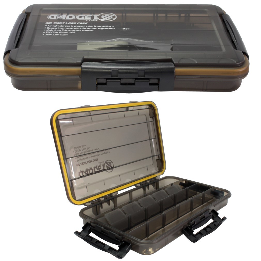 Zerek Gadget Z Large Waterproof Fishing Tackle Tray - Airtight Tackle Box