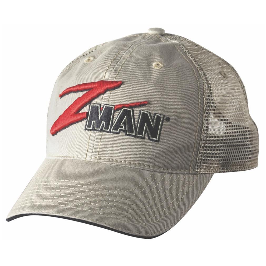 ZMan, Lures, ZMan, Trucker Fishing Cap, in, Khaki, -, Adjustable Fishing Hat