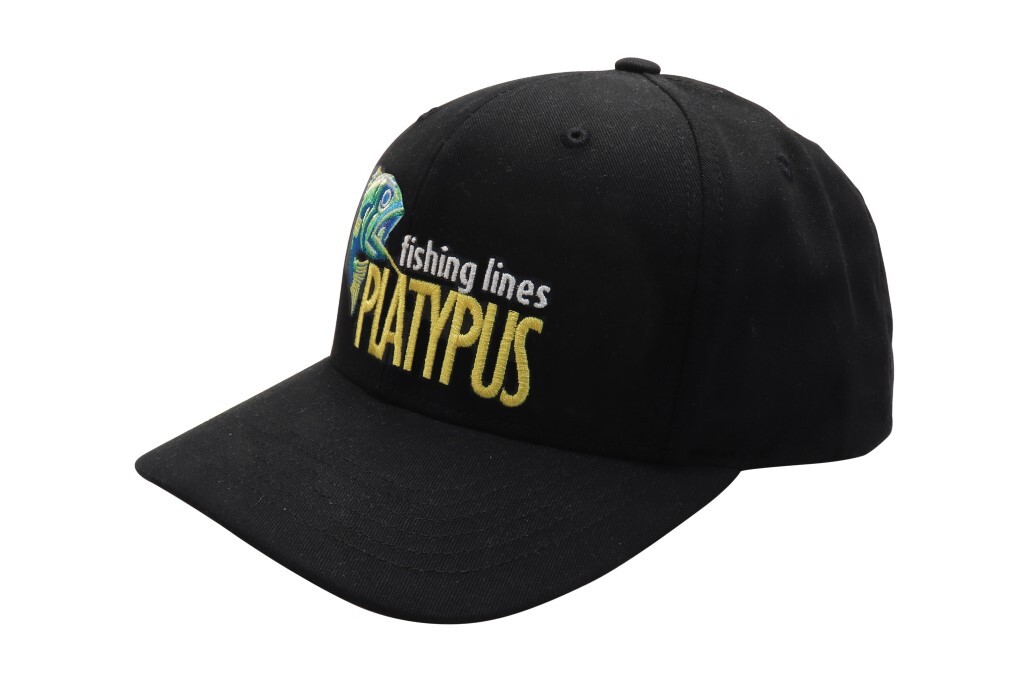 Platypus Fishing Lines Black Cap - Fishing Hat with Adjustable