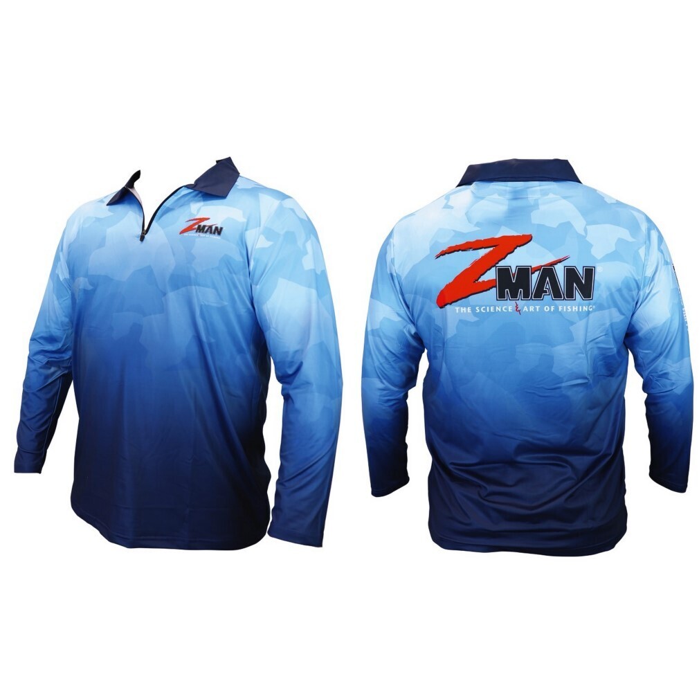Zman Collared Adults Long Sleeve Tournament Fishing Shirt - 50+ UV