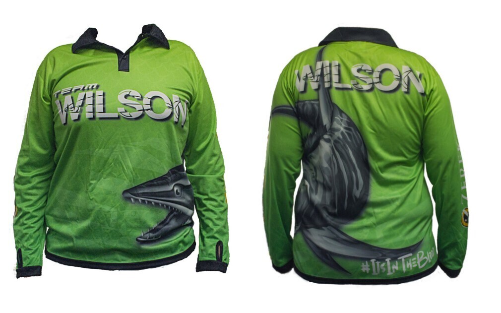 Team Wilson Green Tournament Long Sleeve Fishing Shirt with
