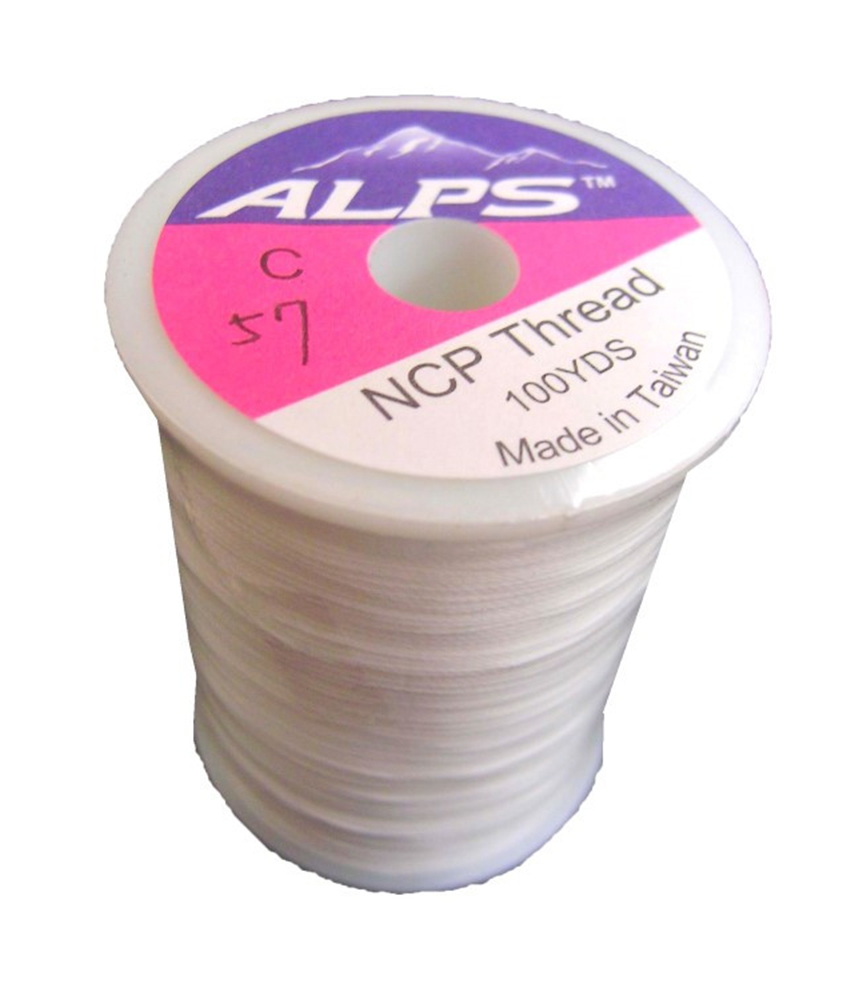 Alps 100yds of White Rod Wrapping Thread - Size C (0.2mm) Rod