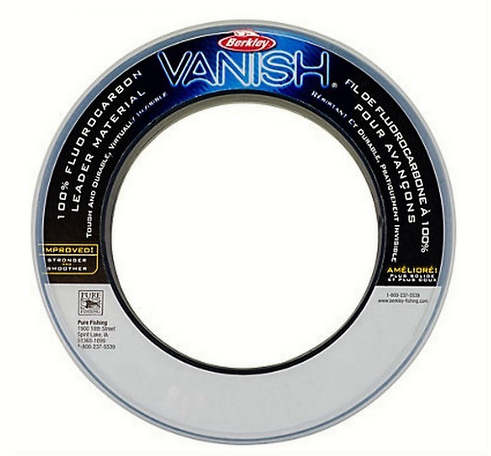 Berkley Vanish Fluorocarbon Fishing Line – Clear, Pony Spools, Choose Your Size