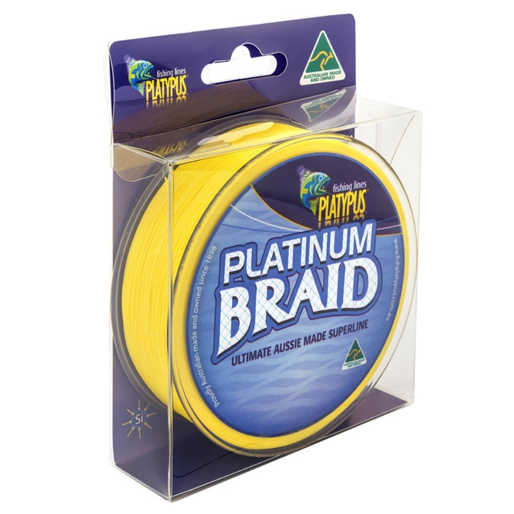 300yd Spool of 50lb Yellow Platypus Platinum Braided Fishing Line