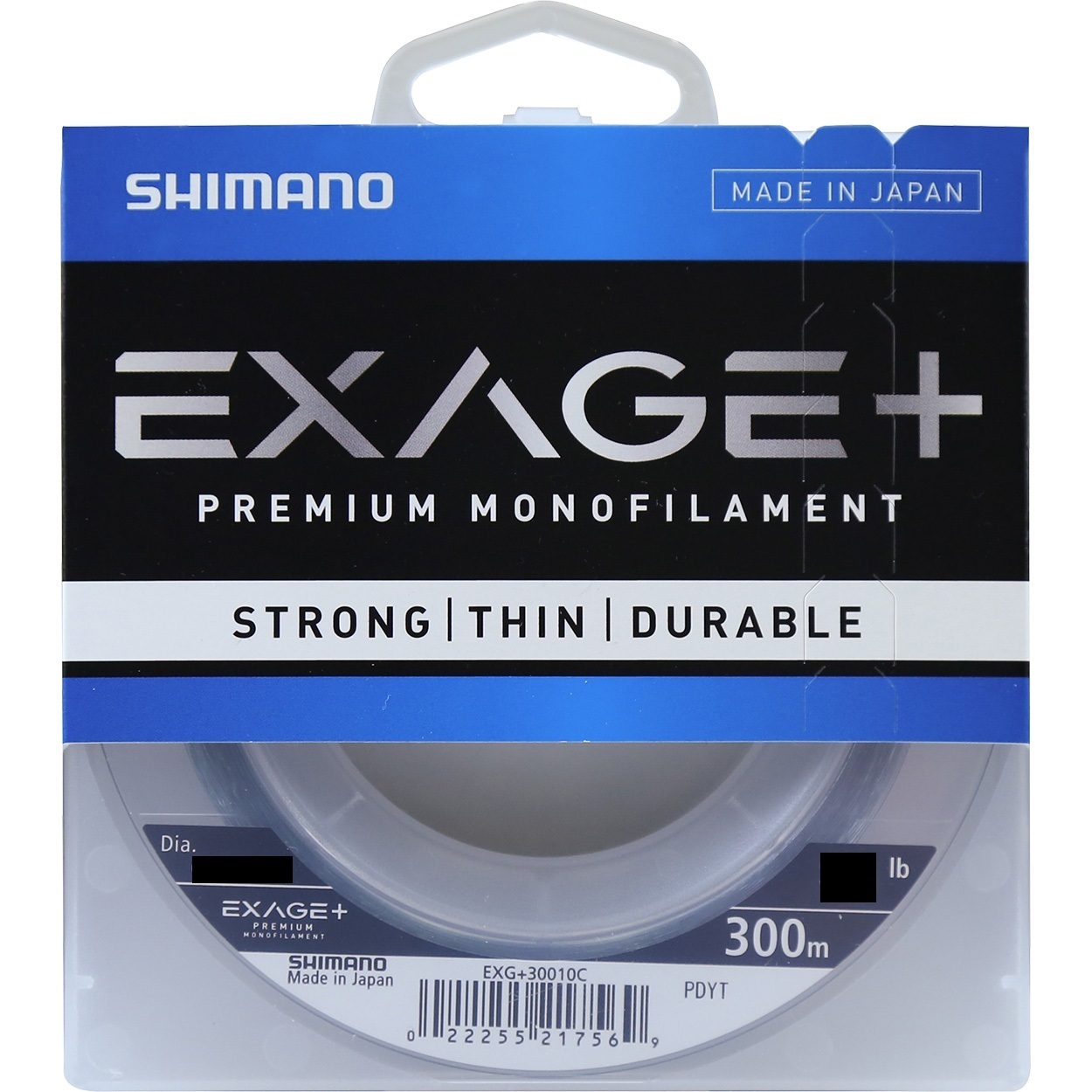 300m Spool of Shimano Exage+ Premium Monofilament Fishing Line - Clear Mono  Line