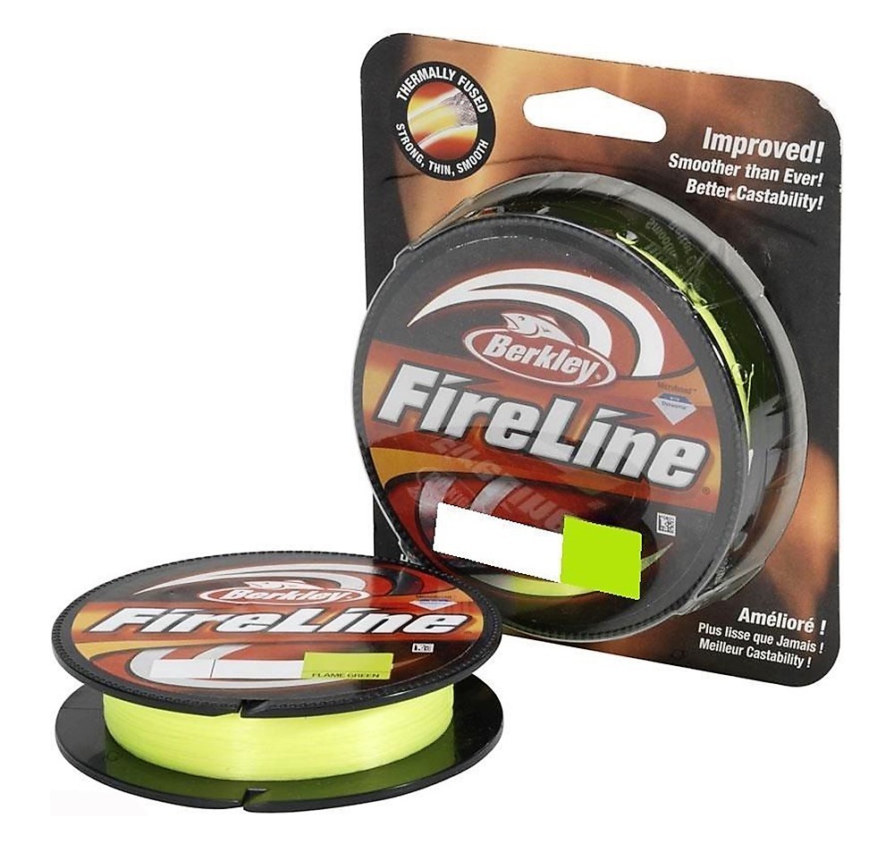 NEW-Berkley Fireline Fishing Braid -125 Yds - 4,6,8,10,14,20 or 30lb-Flame  Green