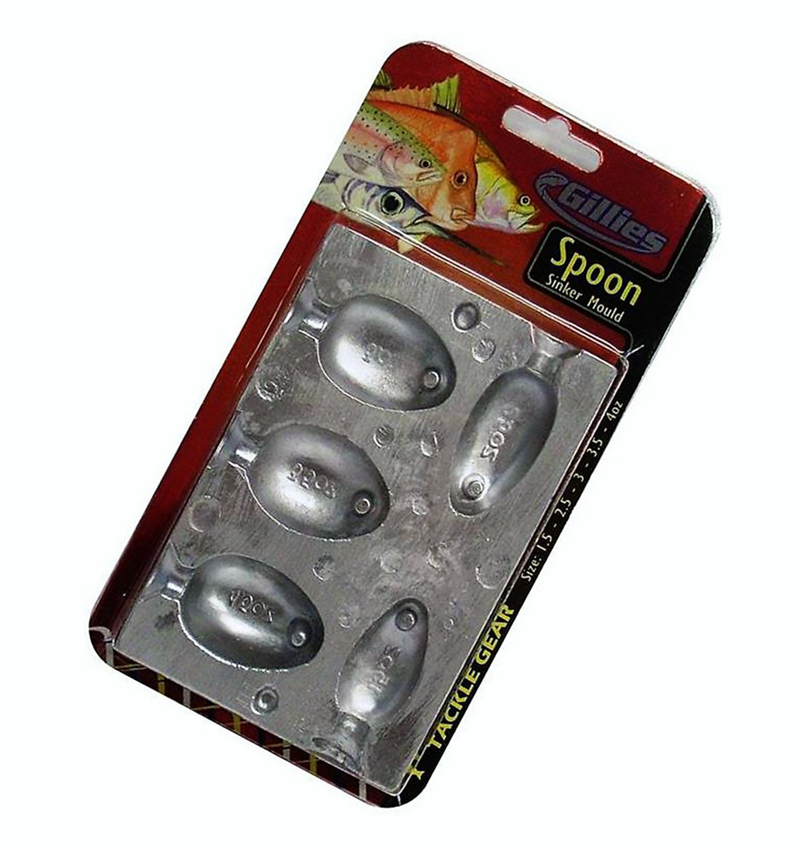 Gillies Spoon Sinker Mould Combo Makes 5 Different Spoon Sinkers at a